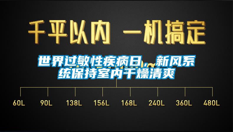 世界過敏性疾病日，新風系統保持室內干燥清爽