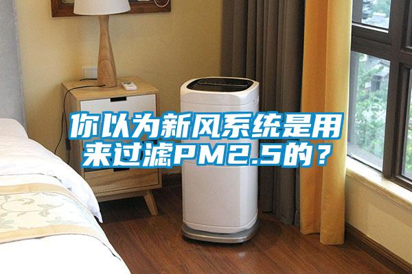 你以為新風系統是用來過濾PM2.5的？