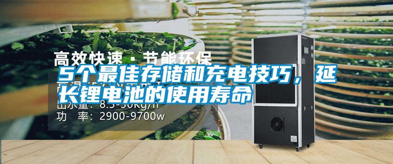 5個最佳存儲和充電技巧，延長鋰電池的使用壽命