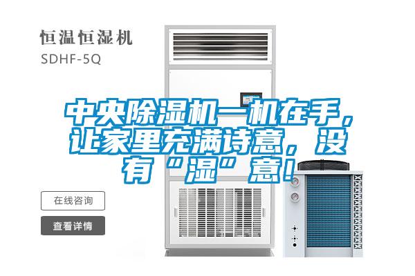 中央除濕機一機在手，讓家里充滿詩意，沒有“濕”意！