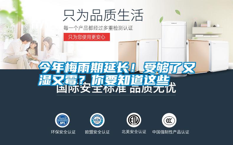 今年梅雨期延長！受夠了又濕又霉？你要知道這些