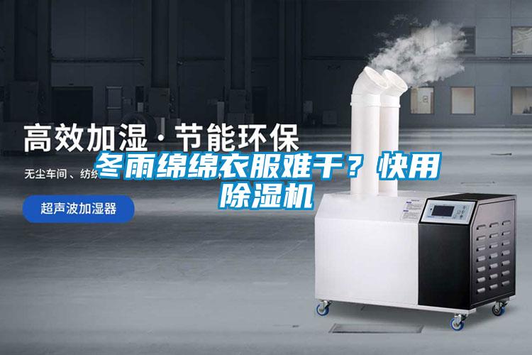 冬雨綿綿衣服難干？快用除濕機