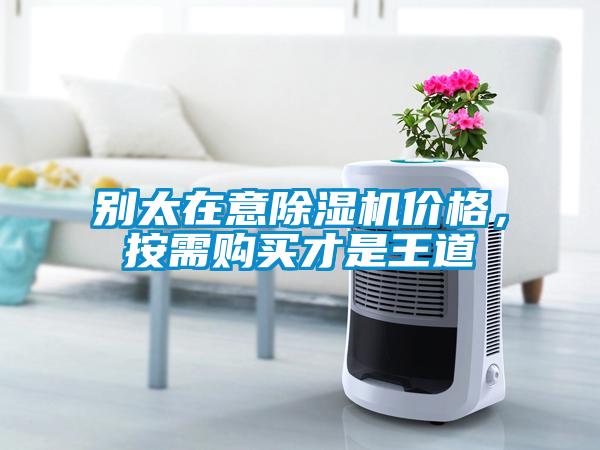 別太在意除濕機價格，按需購買才是王道