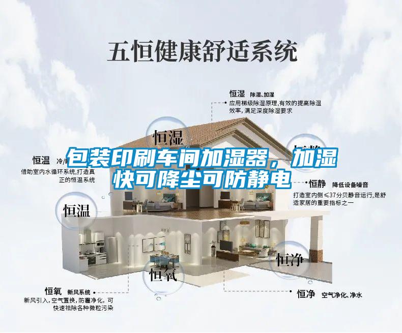 包裝印刷車間加濕器，加濕快可降塵可防靜電