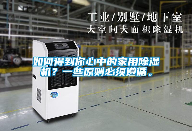 如何得到你心中的家用除濕機？一些原則必須遵循。
