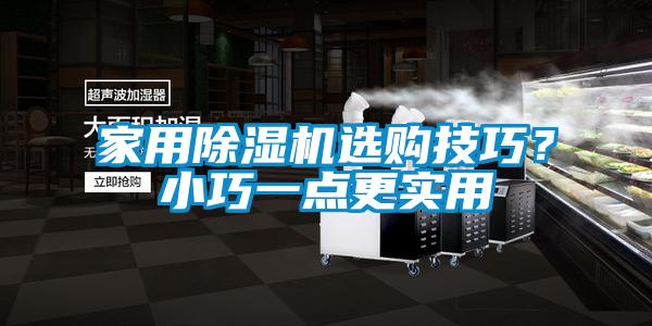 家用除濕機選購技巧？小巧一點更實用