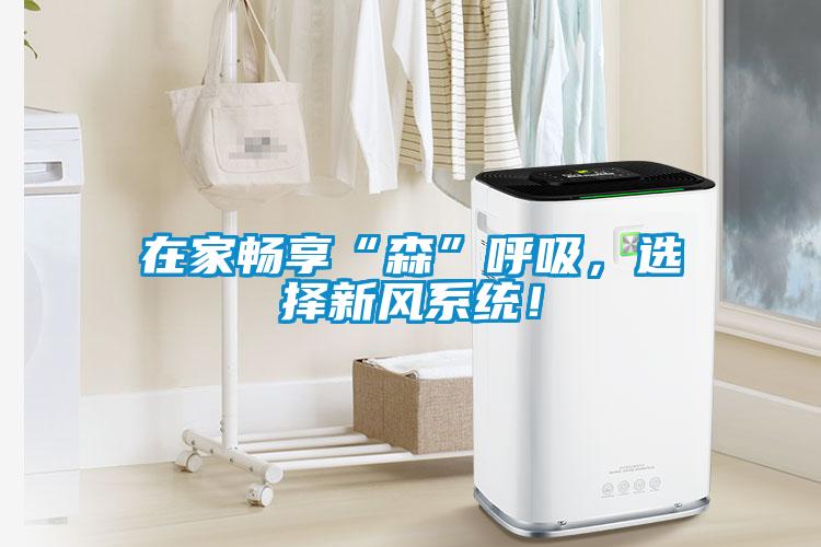 在家暢享“森”呼吸，選擇新風系統！