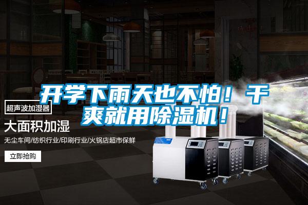 開學下雨天也不怕！干爽就用除濕機！