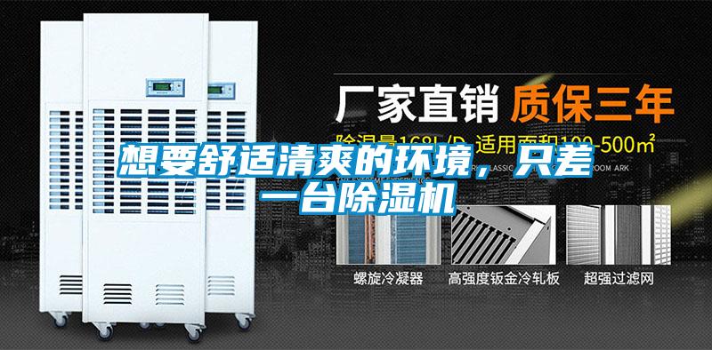 想要舒適清爽的環境，只差一臺除濕機