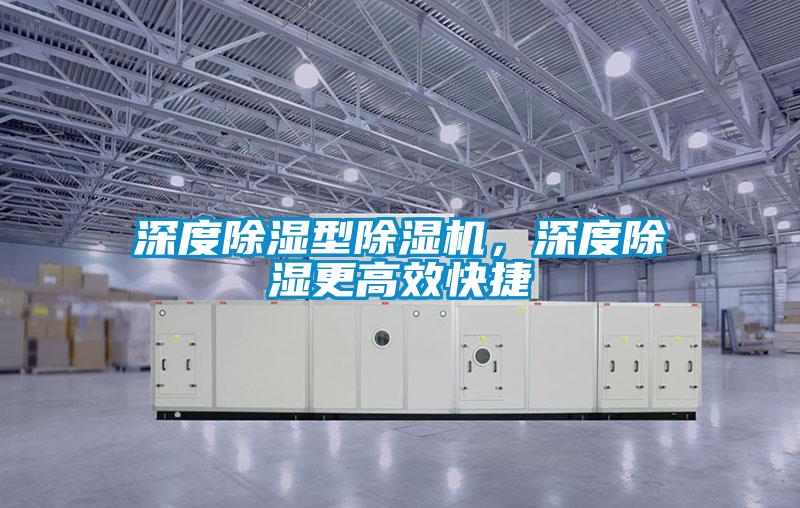 深度除濕型除濕機，深度除濕更高效快捷