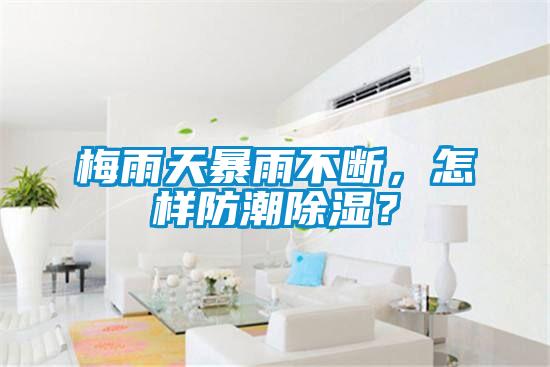 梅雨天暴雨不斷，怎樣防潮除濕？