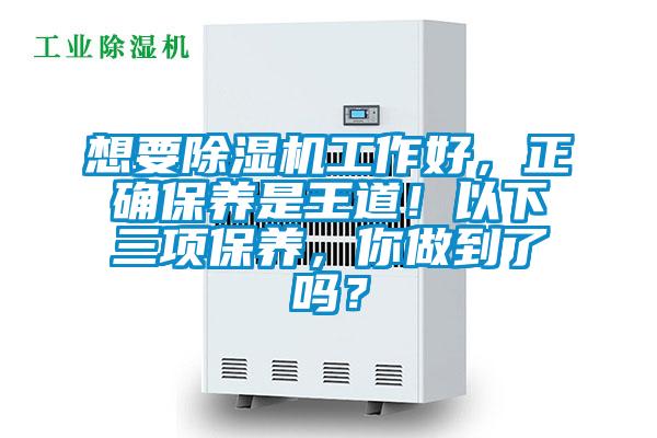 想要除濕機工作好，正確保養是王道！以下三項保養，你做到了嗎？