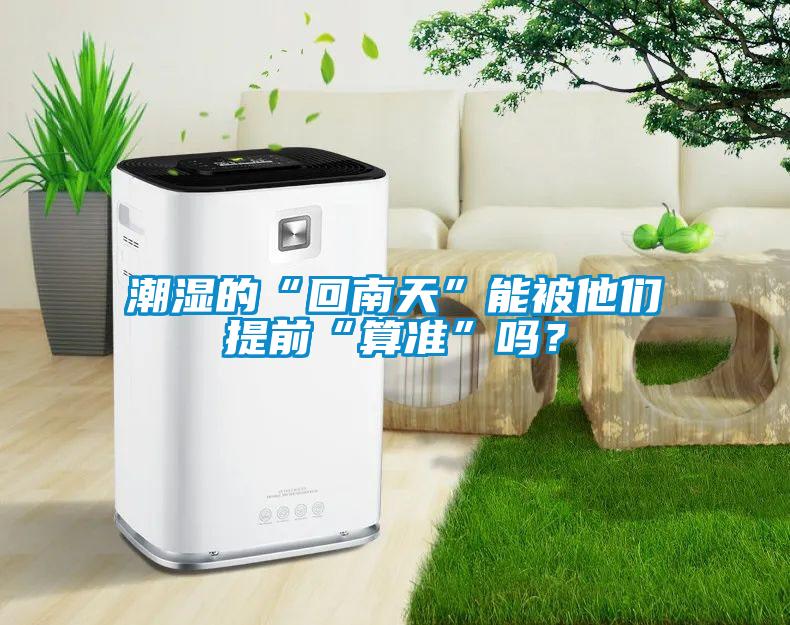 潮濕的“回南天”能被他們提前“算準”嗎？