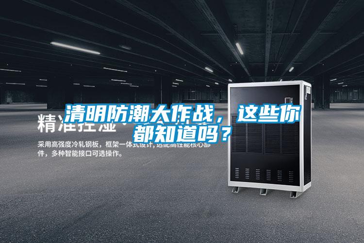 清明防潮大作戰，這些你都知道嗎？
