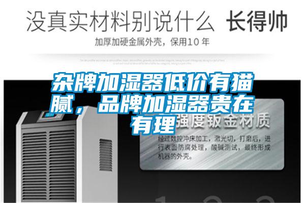 雜牌加濕器低價有貓膩，品牌加濕器貴在有理