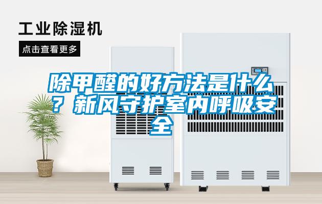 除甲醛的好方法是什么？新風守護室內呼吸安全