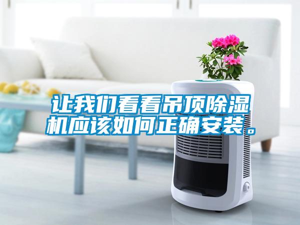 讓我們看看吊頂除濕機應該如何正確安裝。