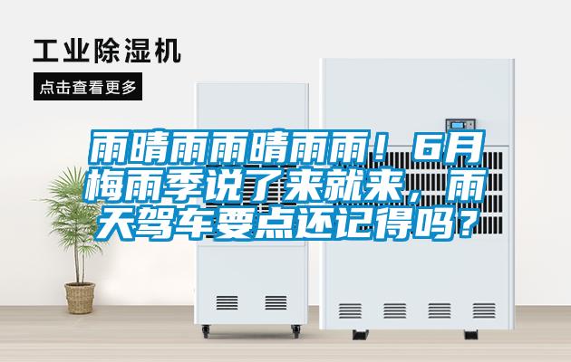 雨晴雨雨晴雨雨！6月梅雨季說了來就來，雨天駕車要點還記得嗎？