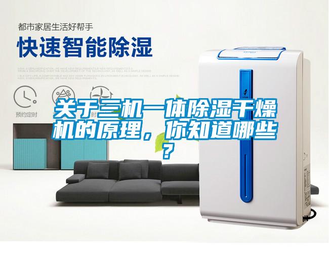 關于三機一體除濕干燥機的原理，你知道哪些？