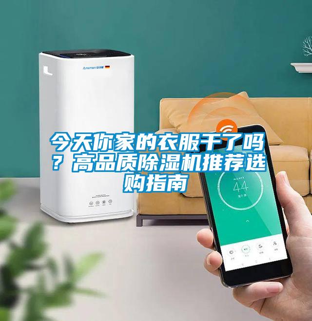 今天你家的衣服干了嗎？高品質除濕機推薦選購指南