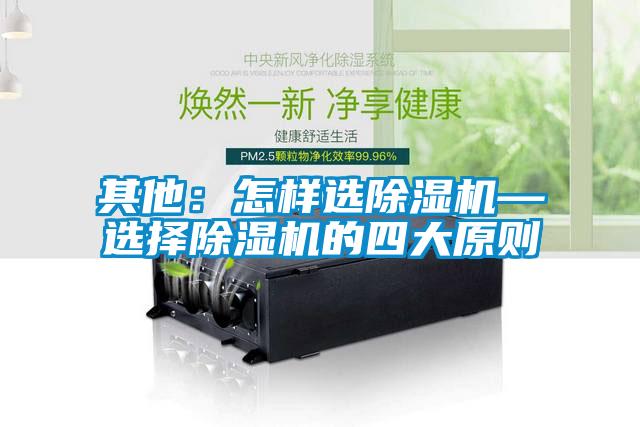 其他：怎樣選除濕機—選擇除濕機的四大原則