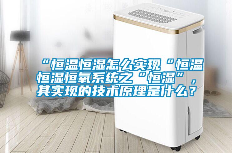 “恒溫恒濕怎么實現“恒溫恒濕恒氧系統之“恒濕”，其實現的技術原理是什么？