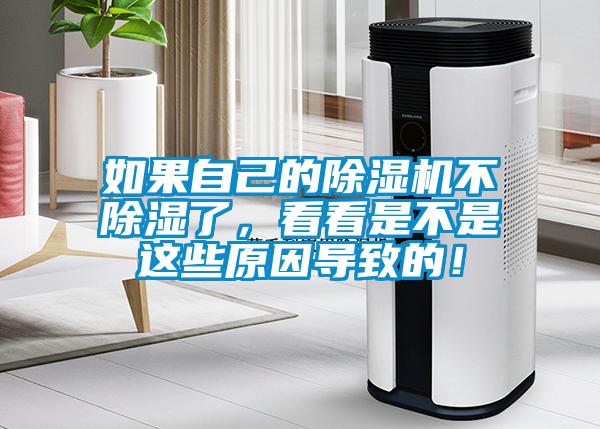 如果自己的除濕機不除濕了，看看是不是這些原因導致的！