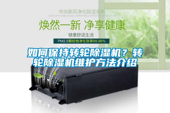如何保持轉輪除濕機？轉輪除濕機維護方法介紹