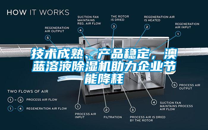 技術成熟、產品穩定，澳藍溶液除濕機助力企業節能降耗