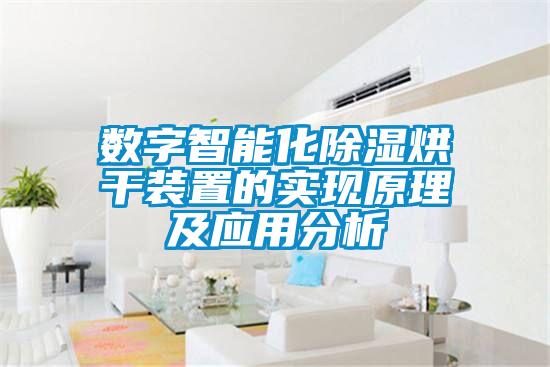 數字智能化除濕烘干裝置的實現原理及應用分析