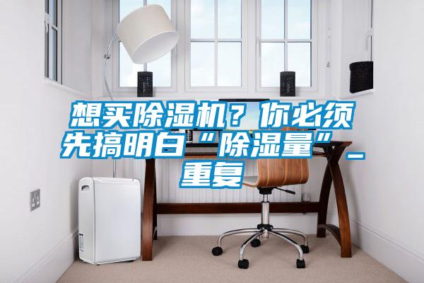 想買除濕機？你必須先搞明白“除濕量”_重復