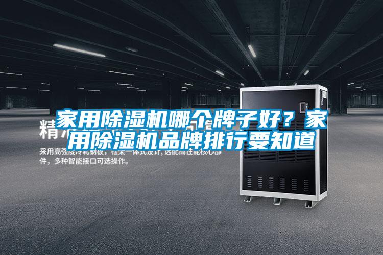 家用除濕機哪個牌子好？家用除濕機品牌排行要知道