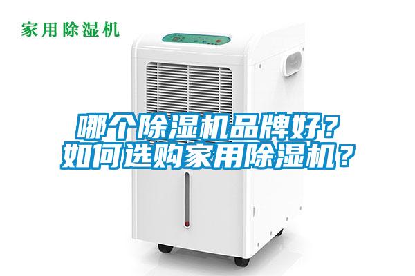 哪個除濕機品牌好？如何選購家用除濕機？