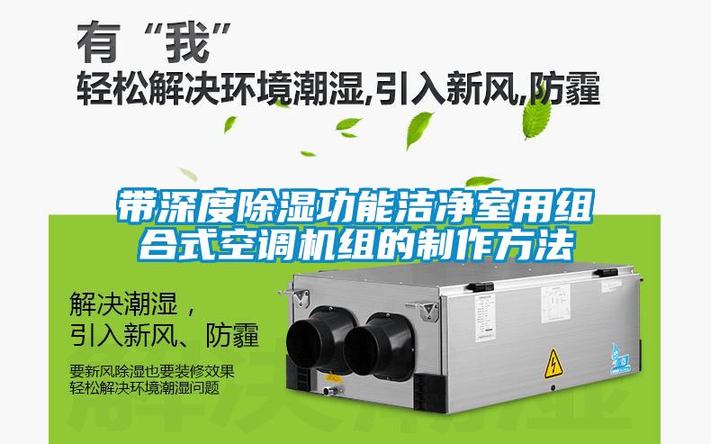 帶深度除濕功能潔凈室用組合式空調機組的制作方法