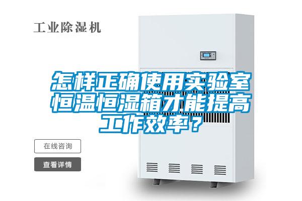 怎樣正確使用實驗室恒溫恒濕箱才能提高工作效率？