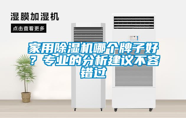 家用除濕機哪個牌子好？專業的分析建議不容錯過