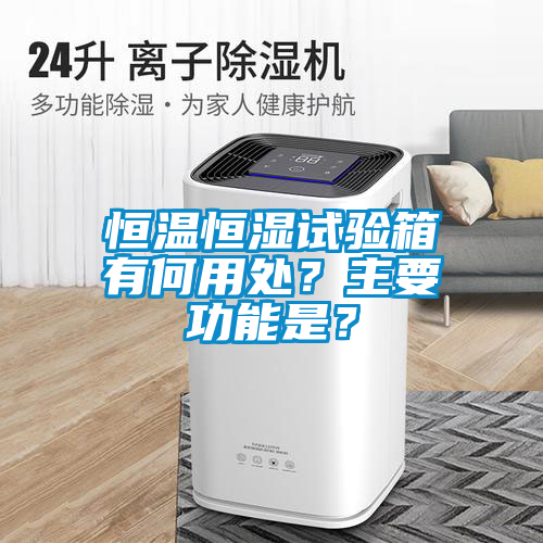 恒溫恒濕試驗箱有何用處？主要功能是？