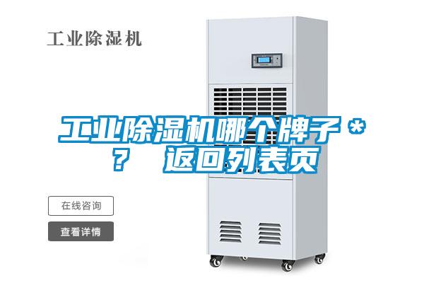 工業除濕機哪個牌子＊？ 返回列表頁