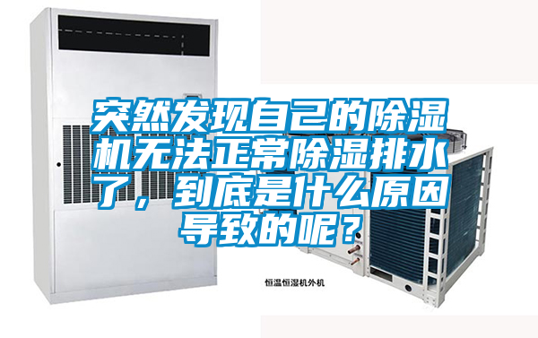 突然發現自己的除濕機無法正常除濕排水了，到底是什么原因導致的呢？