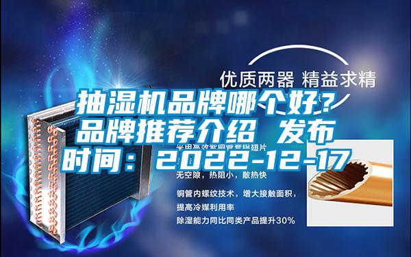 抽濕機品牌哪個好？品牌推薦介紹 發布時間：2022-12-17