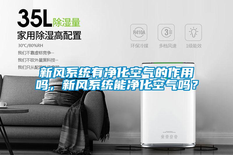 新風系統有凈化空氣的作用嗎，新風系統能凈化空氣嗎？