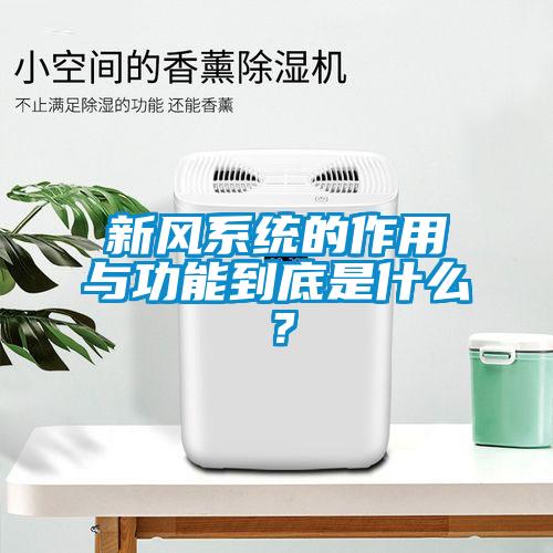 新風系統的作用與功能到底是什么？