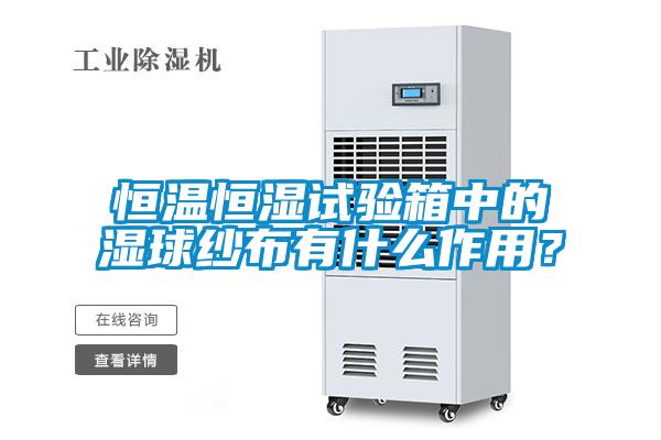 恒溫恒濕試驗箱中的濕球紗布有什么作用？