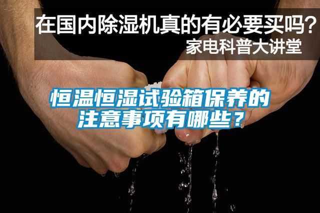 恒溫恒濕試驗箱保養的注意事項有哪些？