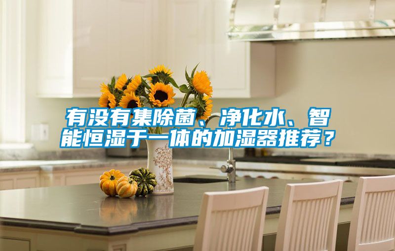 有沒有集除菌、凈化水、智能恒濕于一體的加濕器推薦？