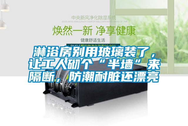 淋浴房別用玻璃裝了，讓工人砌個“半墻”來隔斷，防潮耐臟還漂亮