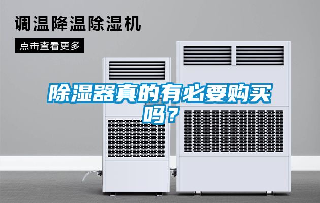 除濕器真的有必要購買嗎？