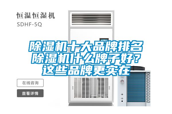 除濕機十大品牌排名除濕機什么牌子好？這些品牌更實在