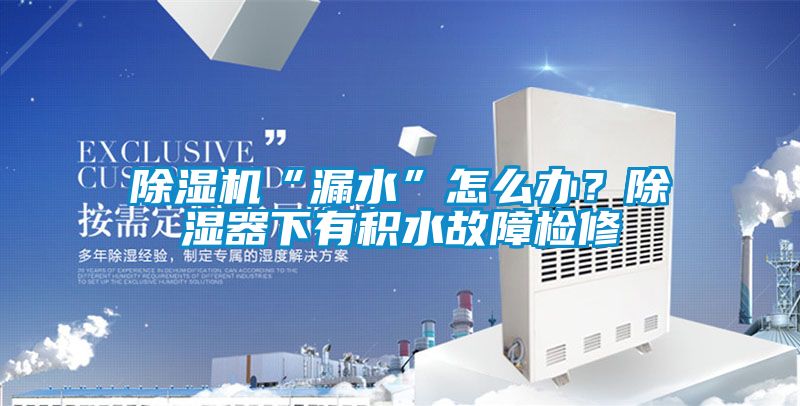 除濕機“漏水”怎么辦？除濕器下有積水故障檢修