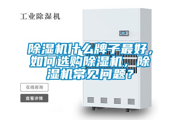 除濕機什么牌子最好，如何選購除濕機，除濕機常見問題？